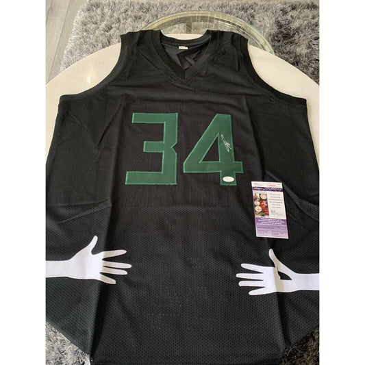 Giannis Antetokounmpo Autographed/Signed Jersey JSA COA Milwaukee Bucks - TreasuresEvolved