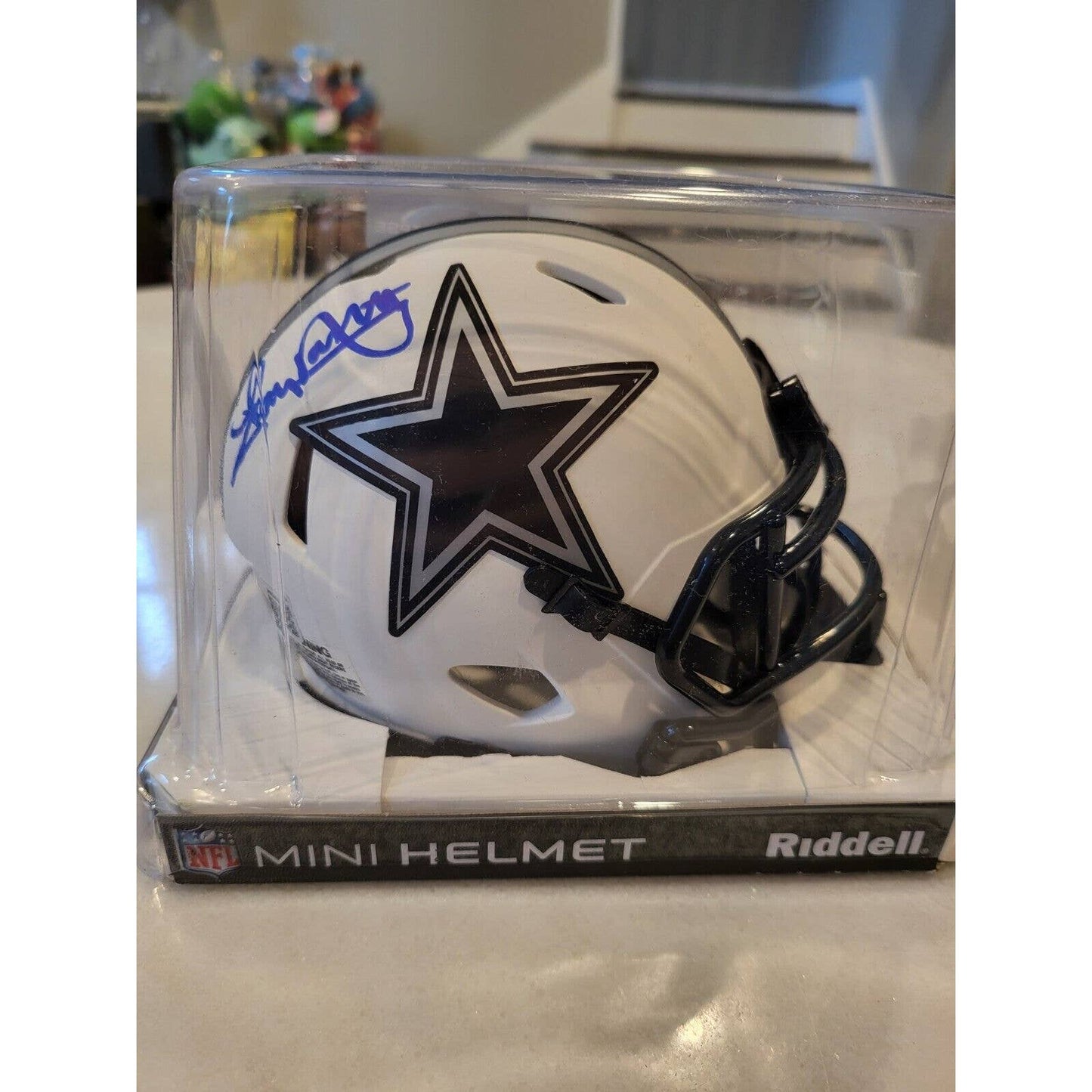 Tony Dorsett Autographed/Signed Mini Helmet Beckett Dallas Cowboys Lunar Eclipse - TreasuresEvolved