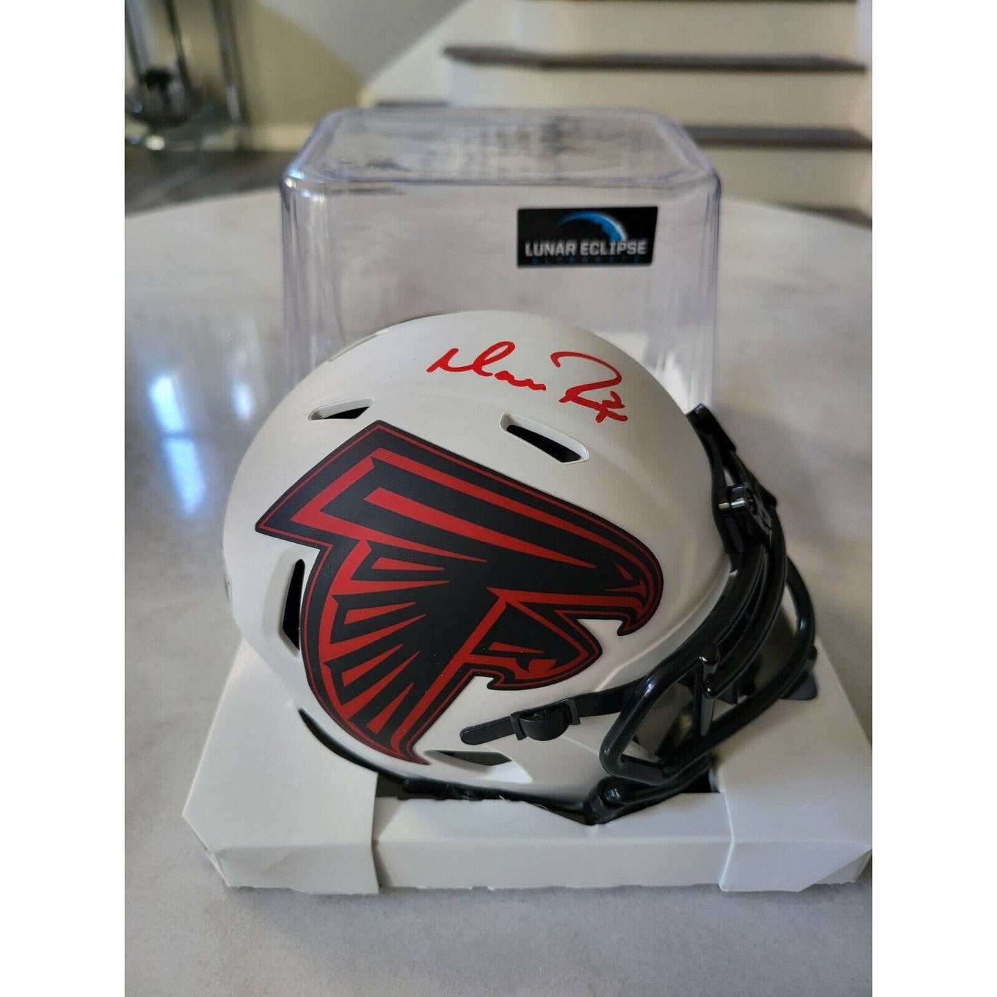 Matt Ryan Autographed/Signed Mini Helmet Beckett Atlanta Falcons Lunar Eclipse - TreasuresEvolved