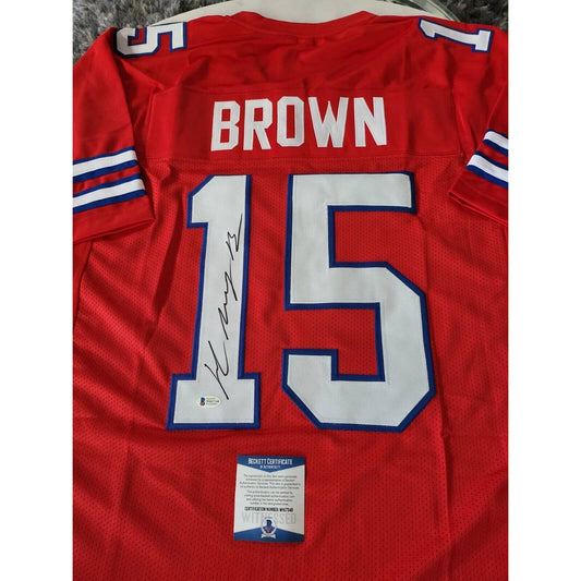 John Brown Autographed/Signed Jersey Beckett COA Buffalo Bills - TreasuresEvolved