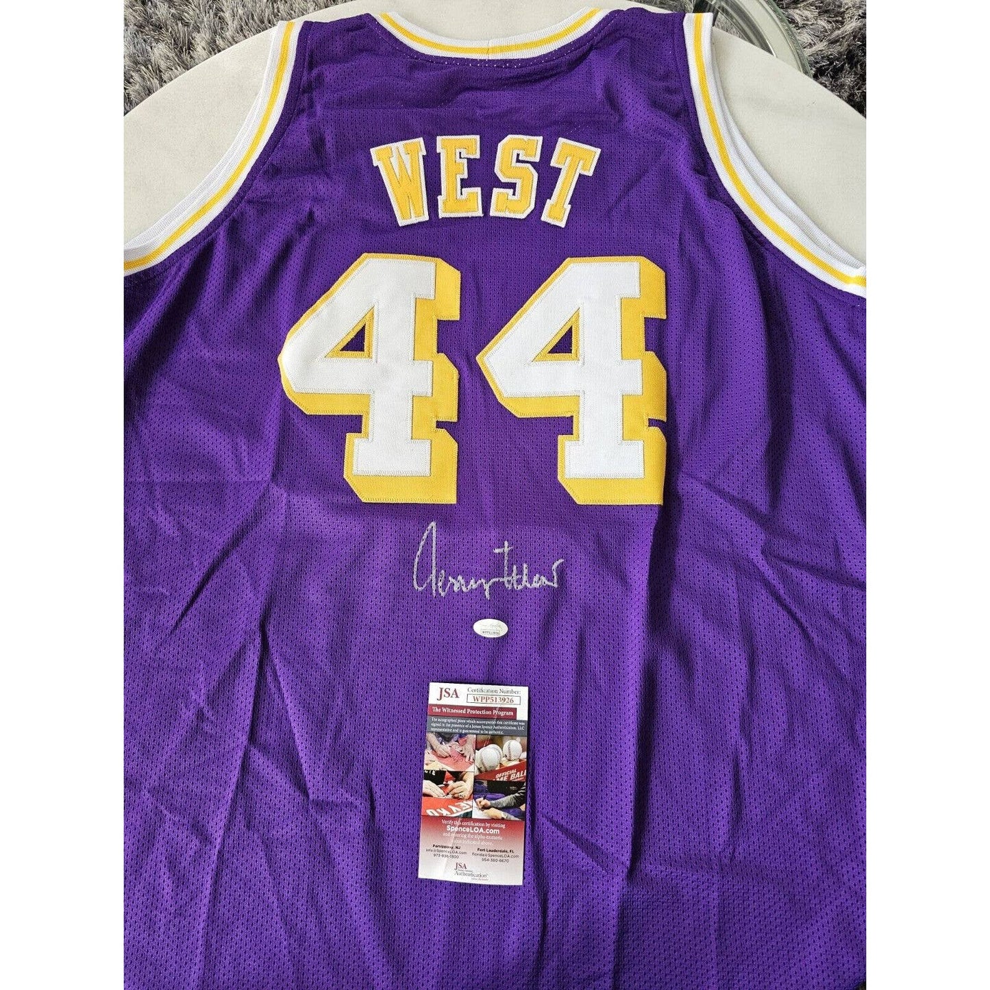 Jerry West Autographed/Signed Jersey JSA COA Los Angeles Lakers LA - TreasuresEvolved
