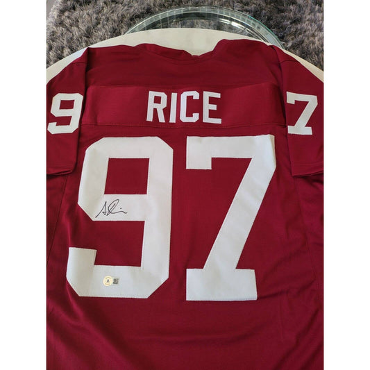 Simeon Rice Autographed/Signed Jersey Beckett Sticker Arizona Cardinals - TreasuresEvolved