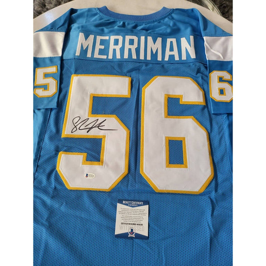 Shawne Merriman Autographed/Signed Jersey COA San Diego Chargers Los Angeles LA - TreasuresEvolved