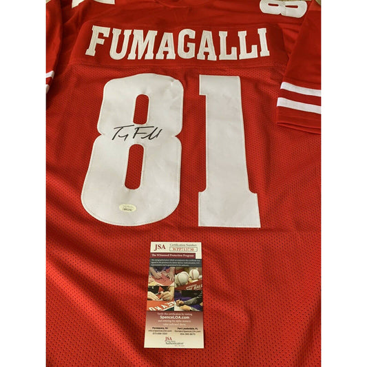 Troy Fumagalli Autographed/Signed Jersey JSA COA Wisconsin Badgers - TreasuresEvolved