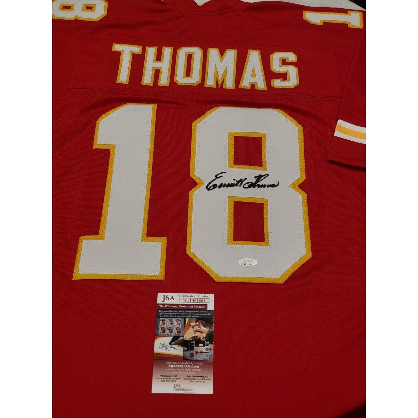 Emmitt Thomas Autographed/Signed Jersey JSA COA Kansas City Chiefs - TreasuresEvolved