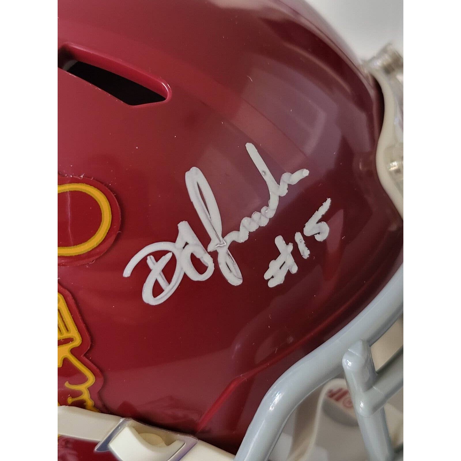 Drake London Autographed/Signed Mini Helmet Beckett COA USC Trojans - TreasuresEvolved