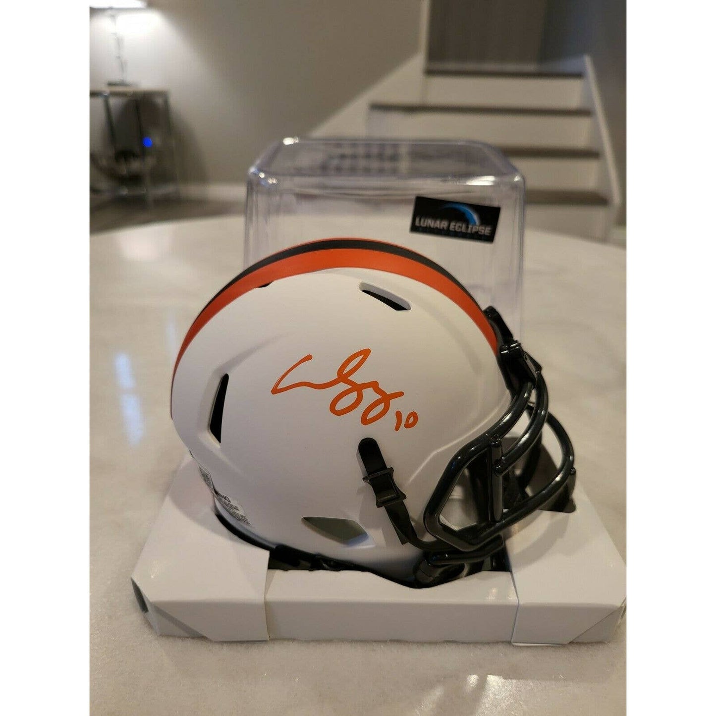 Anthony Schwartz Autographed/Signed Mini Helmet Cleveland Browns Lunar Eclipse B - TreasuresEvolved