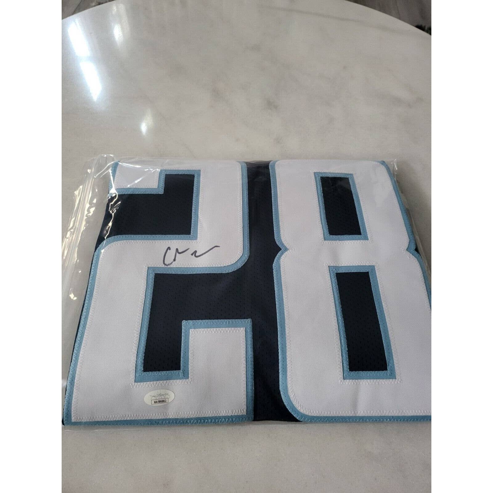 Chris Johnson Autographed/Signed Jersey COA Tennessee Titans - TreasuresEvolved