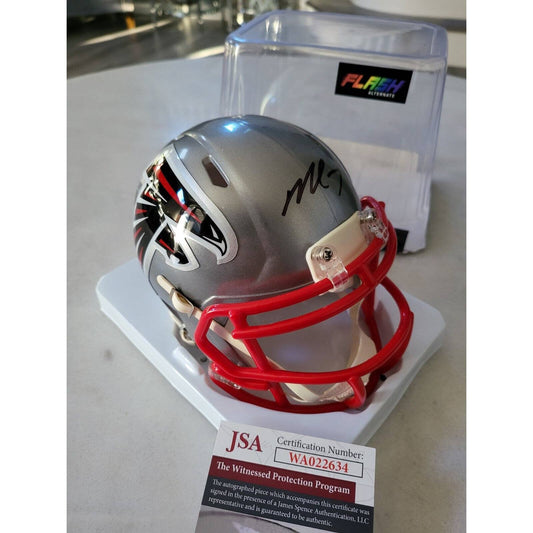 Michael Vick Autographed/Signed Mini Helmet JSA COA Atlanta Falcons Flash - TreasuresEvolved