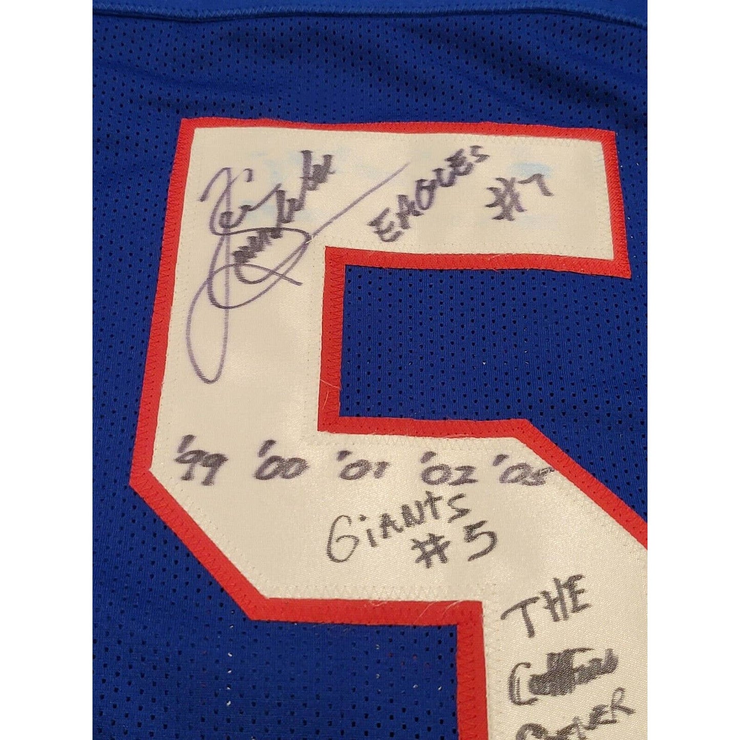 Sean Landeta Autographed/Signed Jersey JSA COA New York Giants - TreasuresEvolved