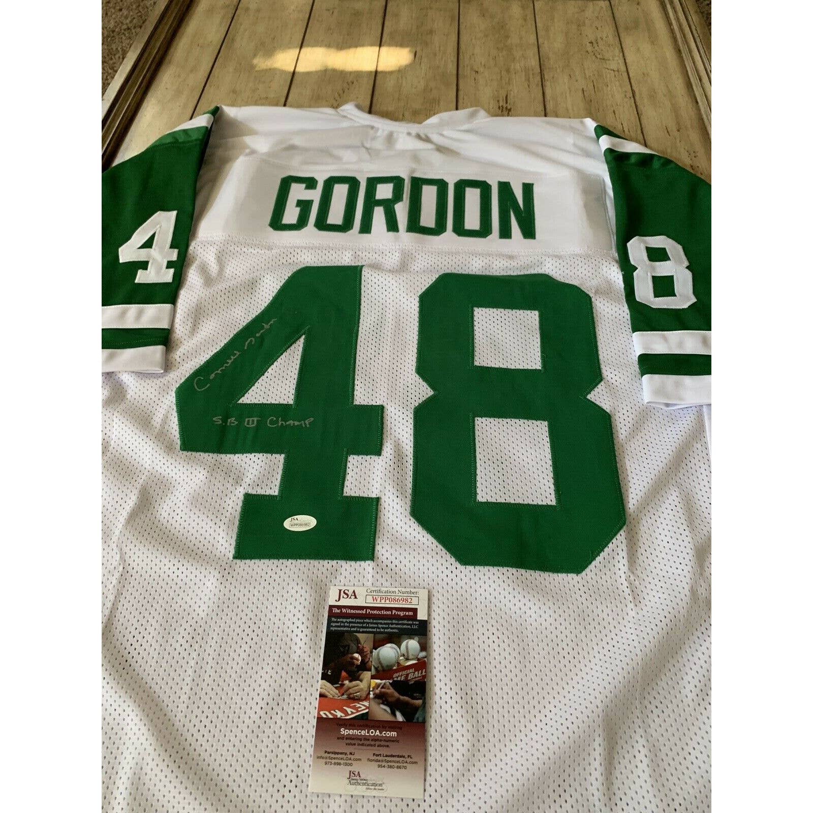 Cornell Gordon Autographed/Signed Jersey JSA COA New York Jets NY Auto - TreasuresEvolved
