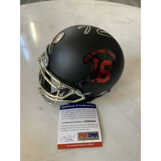 Jake Coker Autographed/Signed Mini Helmet PSA/DNA Alabama Crimson Tide Champs - TreasuresEvolved