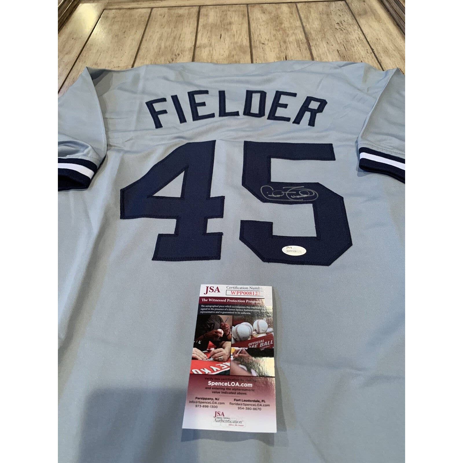 Cecil Fielder Autographed/Signed Jersey JSA COA New York Yankees Detroit Tigers - TreasuresEvolved