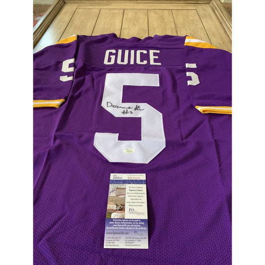 Derrius Guice Autographed/Signed Jersey JSA COA LSU Tigers - TreasuresEvolved