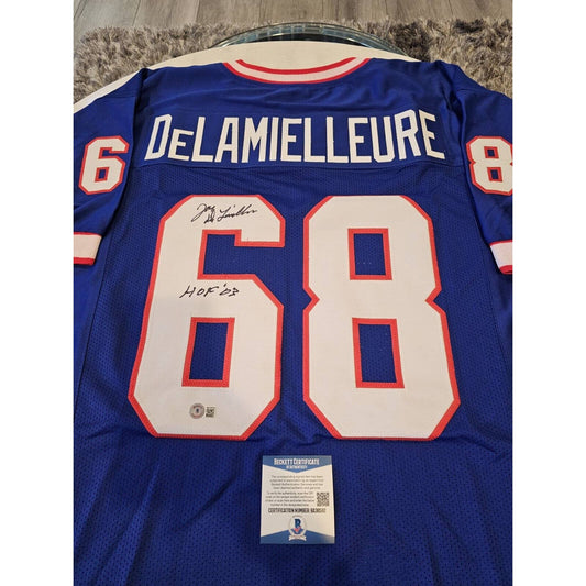 Joe Delamielleure Autographed/Signed Jersey Beckett COA Buffalo Bills - TreasuresEvolved