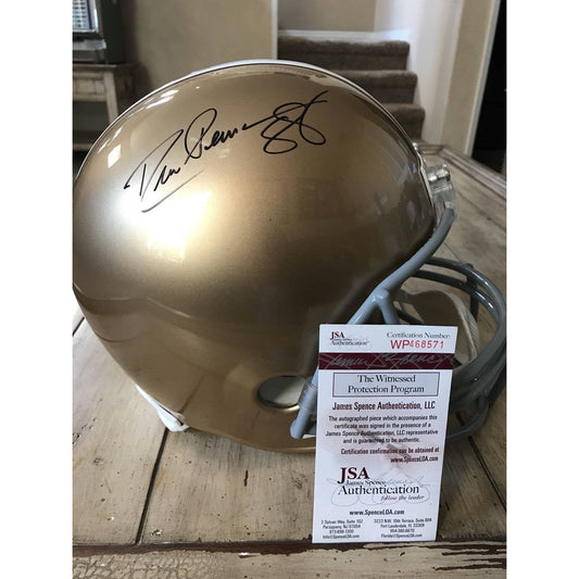 Drew Pearson Autographed/Signed Full Size Helmet JSA COA Tulsa Dallas Cowboys - TreasuresEvolved