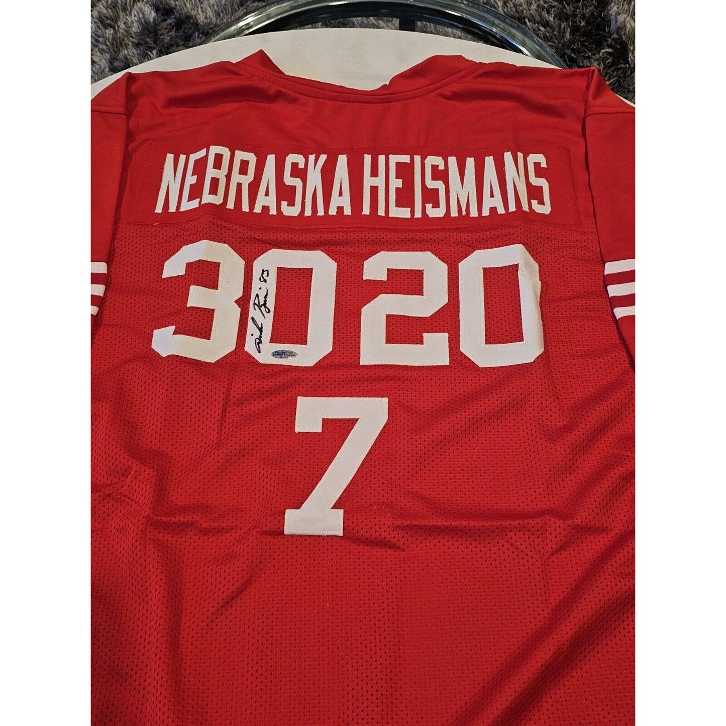 Mike Rozier Autographed/Signed Jersey Nebraska Cornhuskers Heisman - TreasuresEvolved