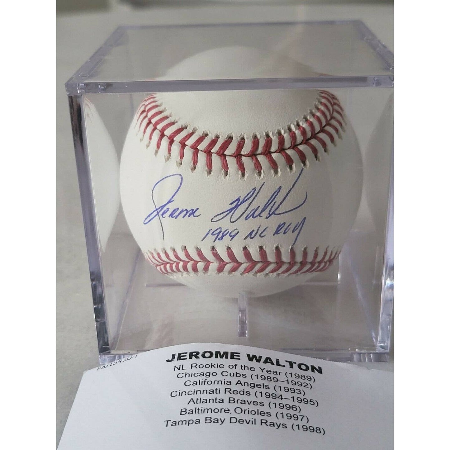 Jerome Walton Autographed/Signed Baseball TRISTAR 1989 NL ROY - TreasuresEvolved
