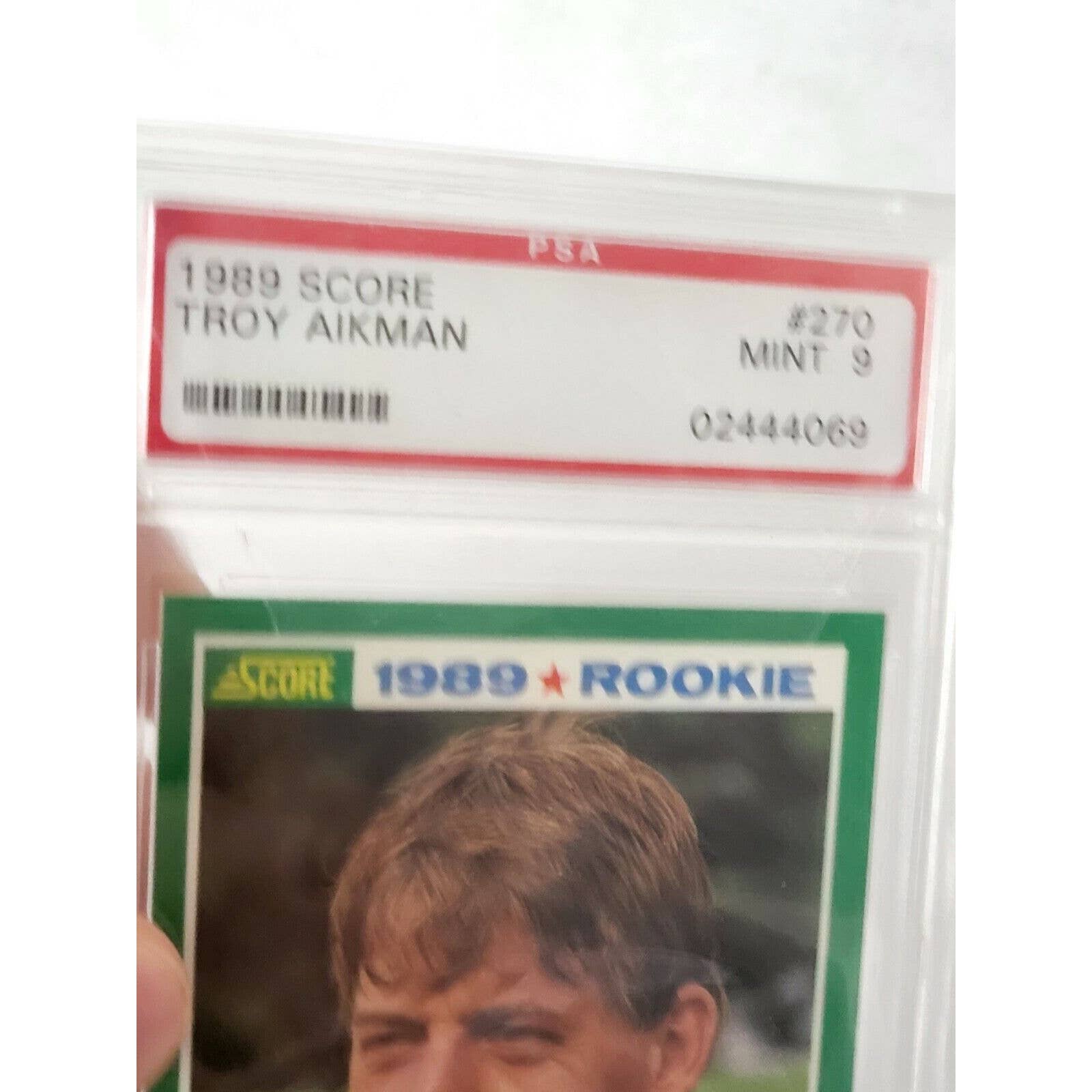 1989 SCORE FOOTBALL TROY AIKMAN ROOKIE RC #270 PSA 9 MINT - TreasuresEvolved