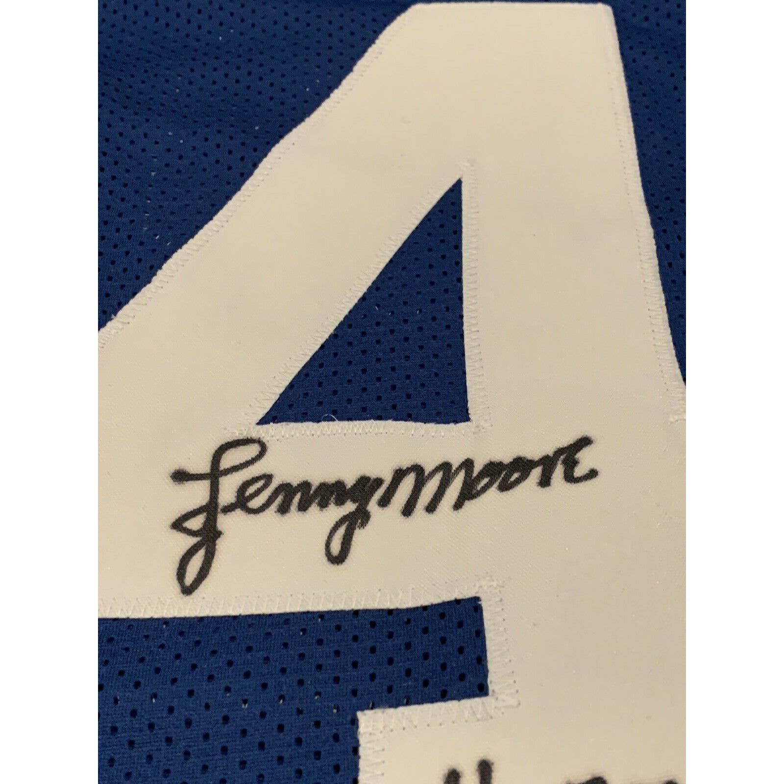 Lenny Moore Autographed/Signed Jersey LEAF COA Baltimore Indianapolis Colts - TreasuresEvolved