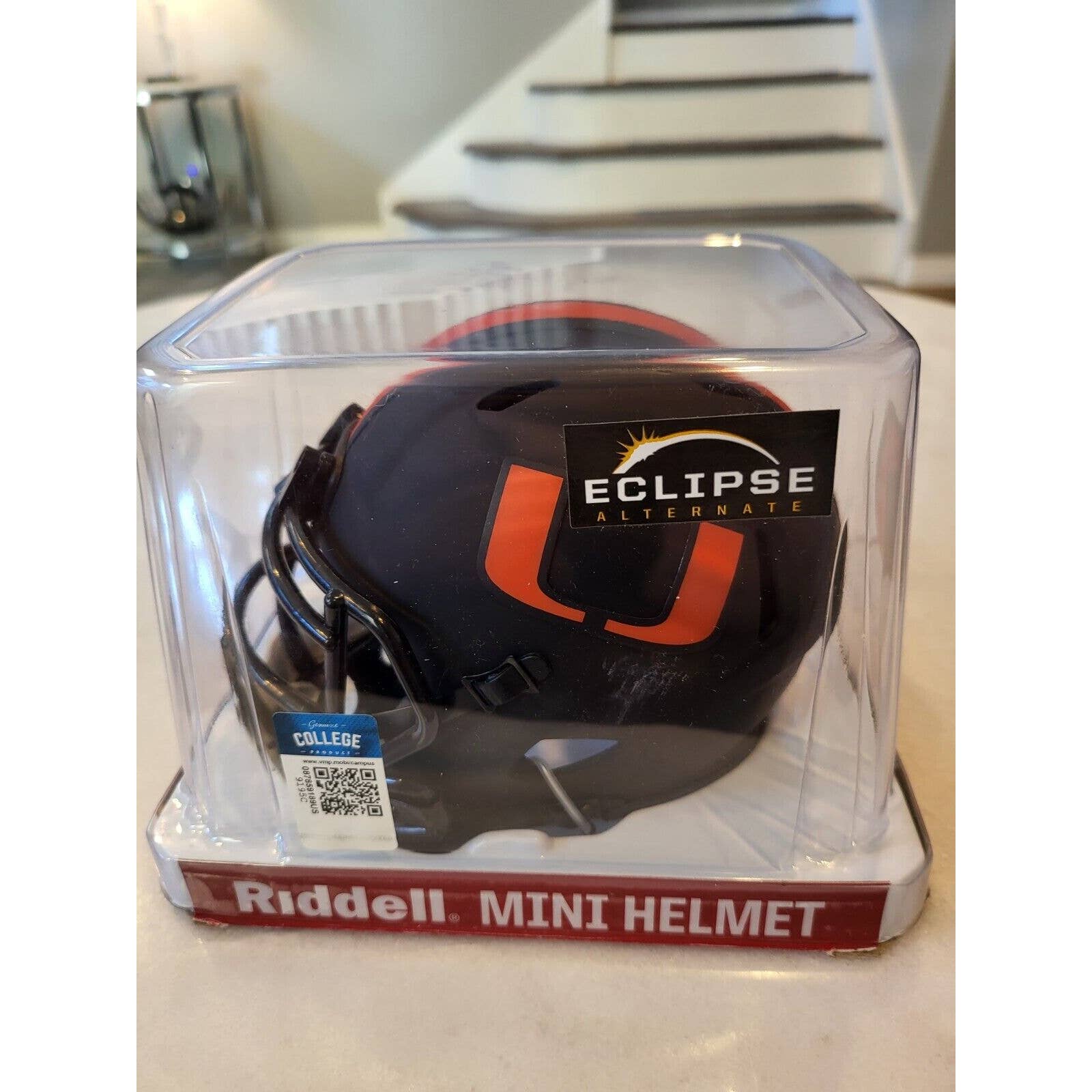 Frank Gore Autographed/Signed Mini Helmet Beckett Miami Hurricanes Eclipse - TreasuresEvolved