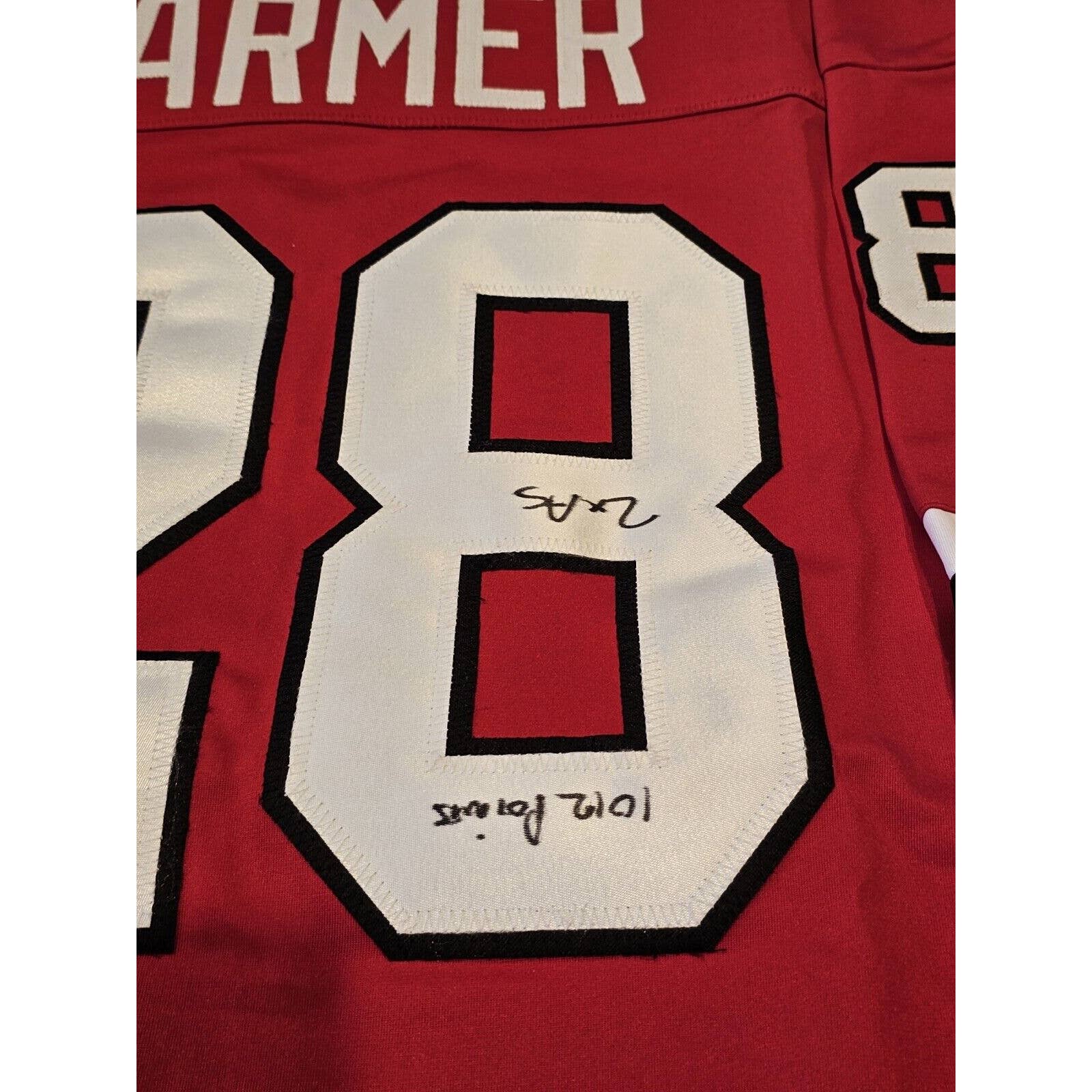 Steve Larmer Autographed/Signed Jersey JSA Sticker Chicago Blackhawks PleaseRead - TreasuresEvolved