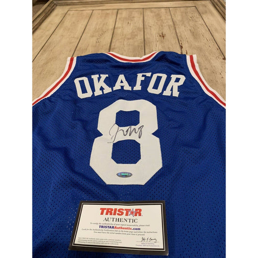 Jahlil Okafor Autographed/Signed Jersey TRISTAR Philadelphia 76ers - TreasuresEvolved