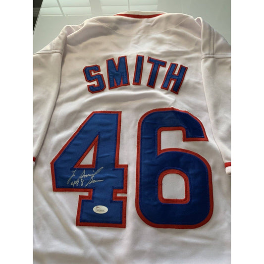 Lee Smith Autographed/Signed Jersey JSA Sticker Chicago Cubs PLEASE READ - TreasuresEvolved