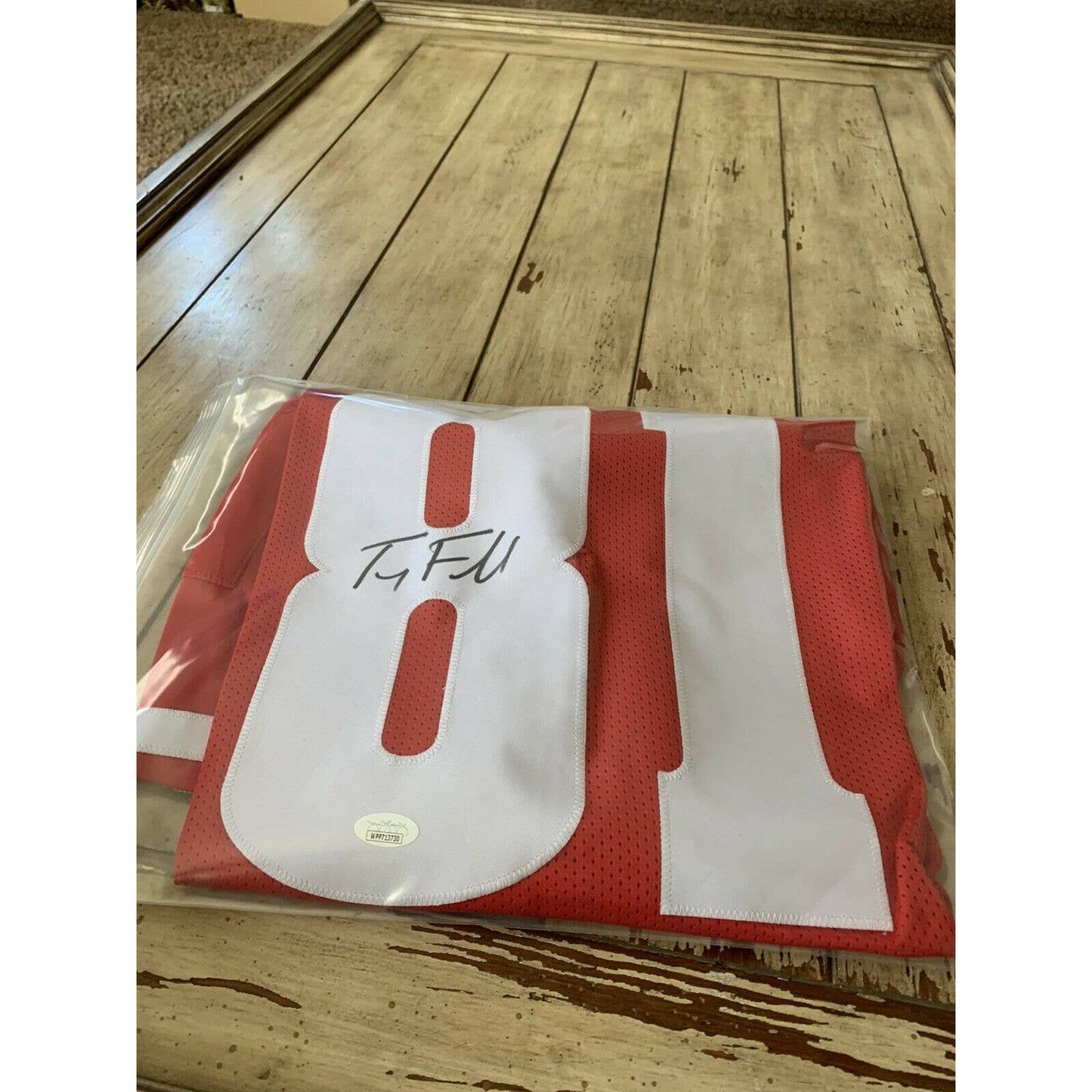 Troy Fumagalli Autographed/Signed Jersey JSA COA Wisconsin Badgers - TreasuresEvolved