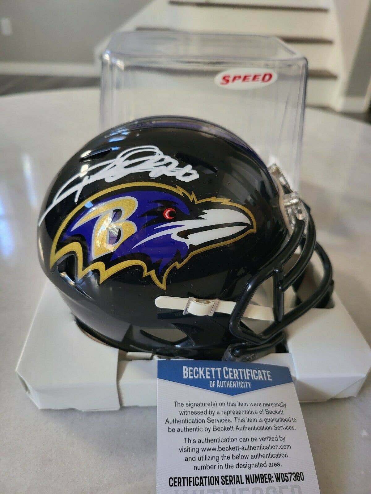 Rod Woodson Autographed/Signed Mini Helmet Beckett COA Baltimore Ravens A - TreasuresEvolved