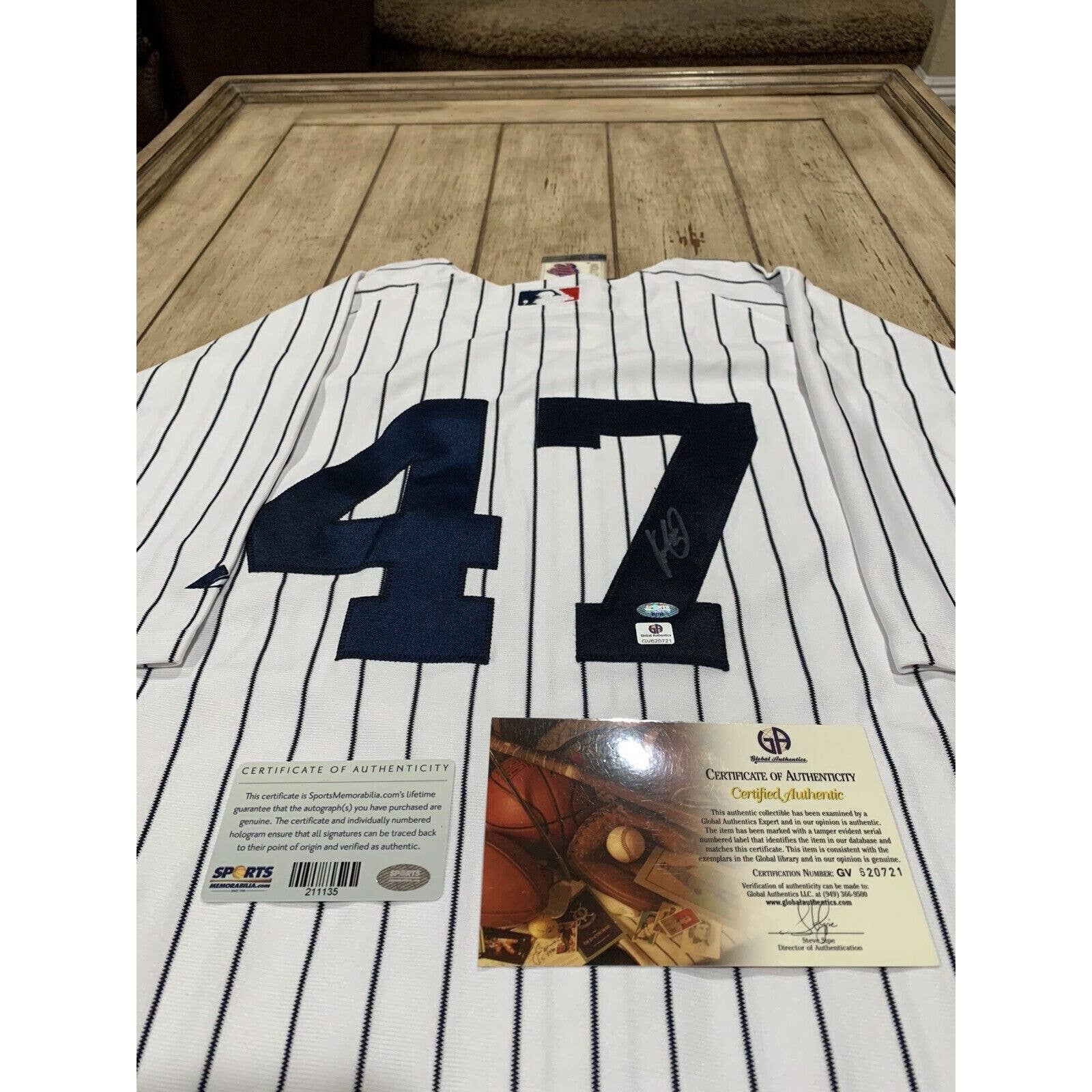 Ivan Nova Autographed/Signed Jersey COA New York Yankees - TreasuresEvolved