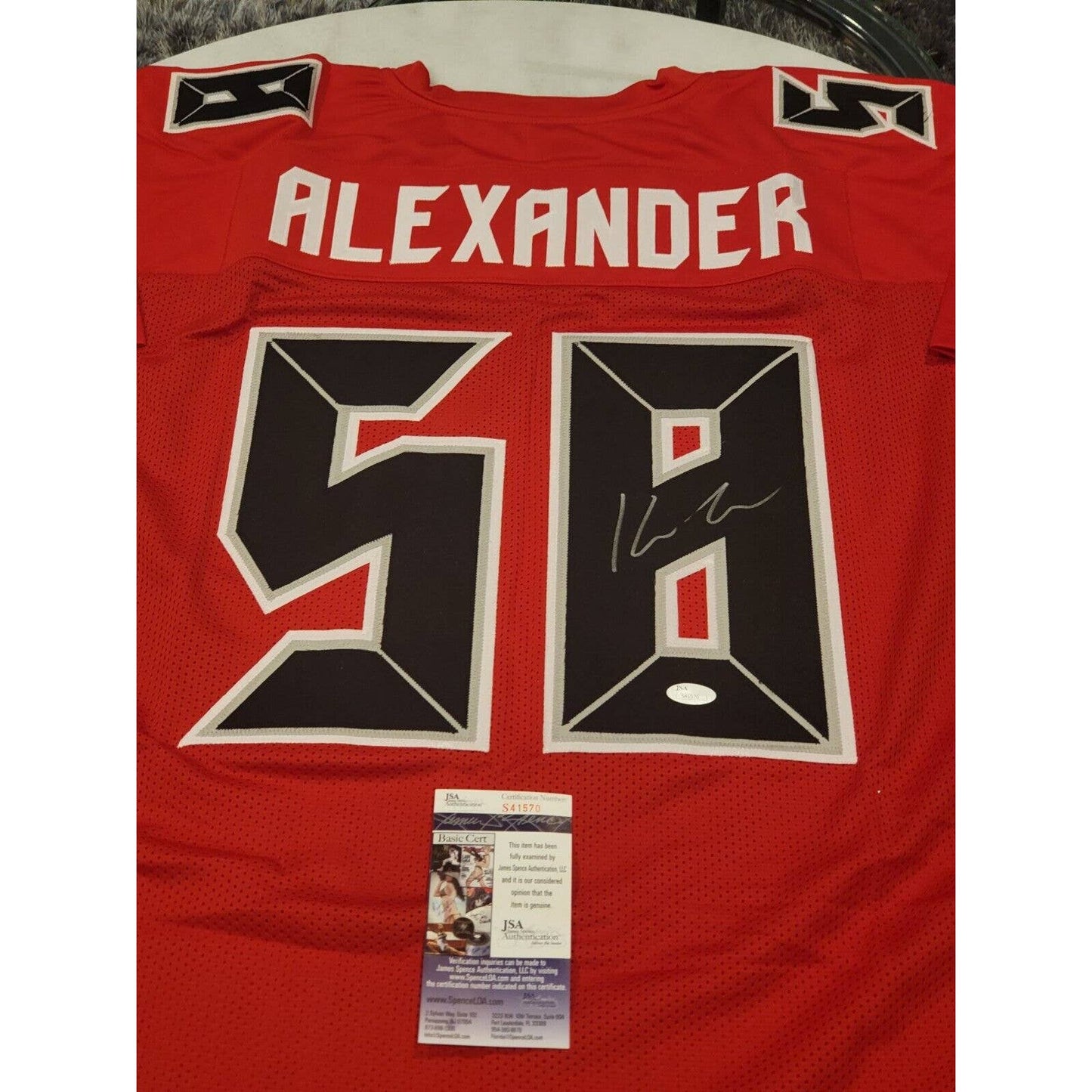 Kwon Alexander Autographed/Signed Jersey JSA COA Tampa Bay Buccaneers - TreasuresEvolved