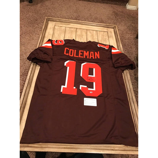 Corey Coleman Autographed Jersey LEAF COA Cleveland Browns nfl signed rookie - TreasuresEvolved