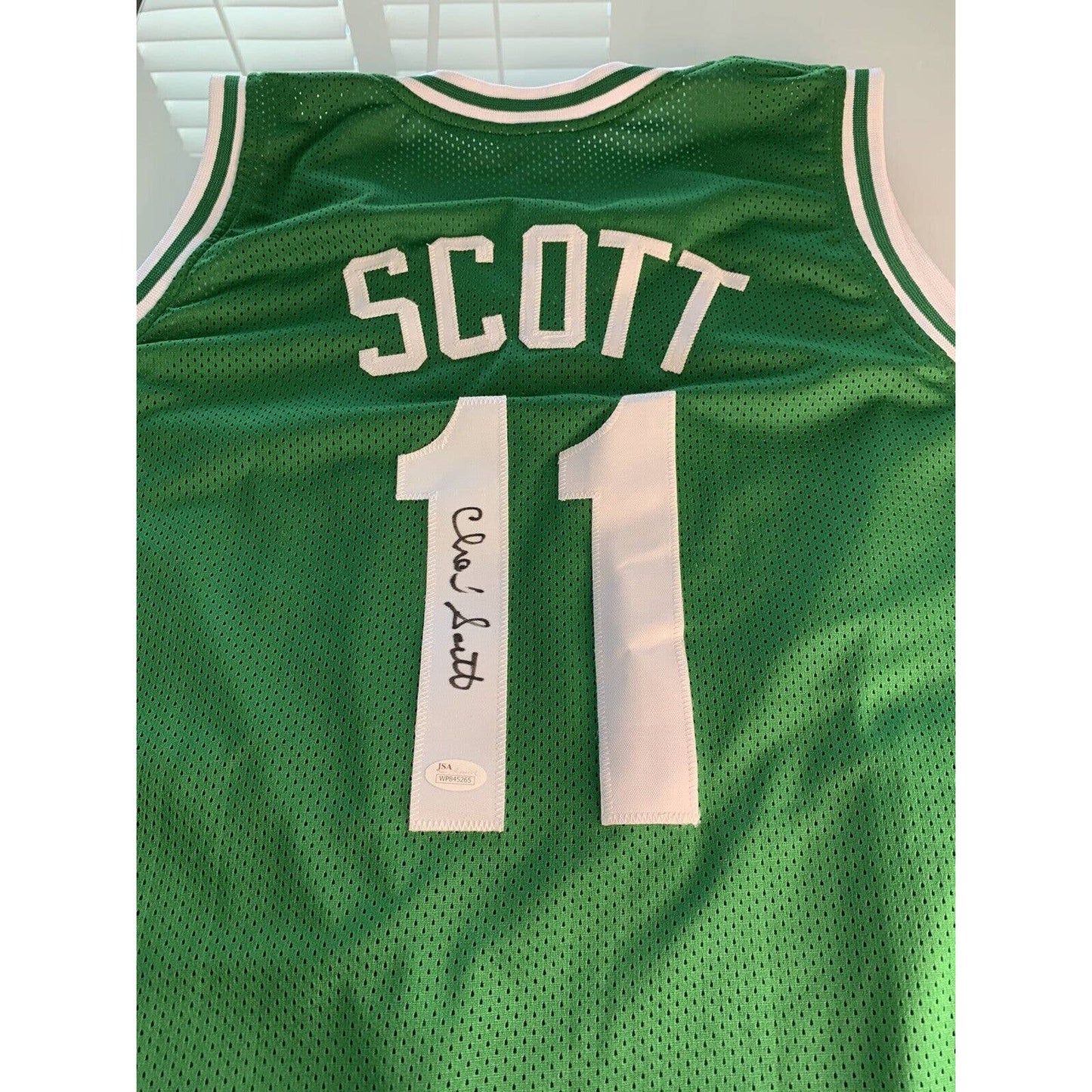Charlie Scott Autographed/Signed Jersey JSA Sticker Boston Celtics - TreasuresEvolved