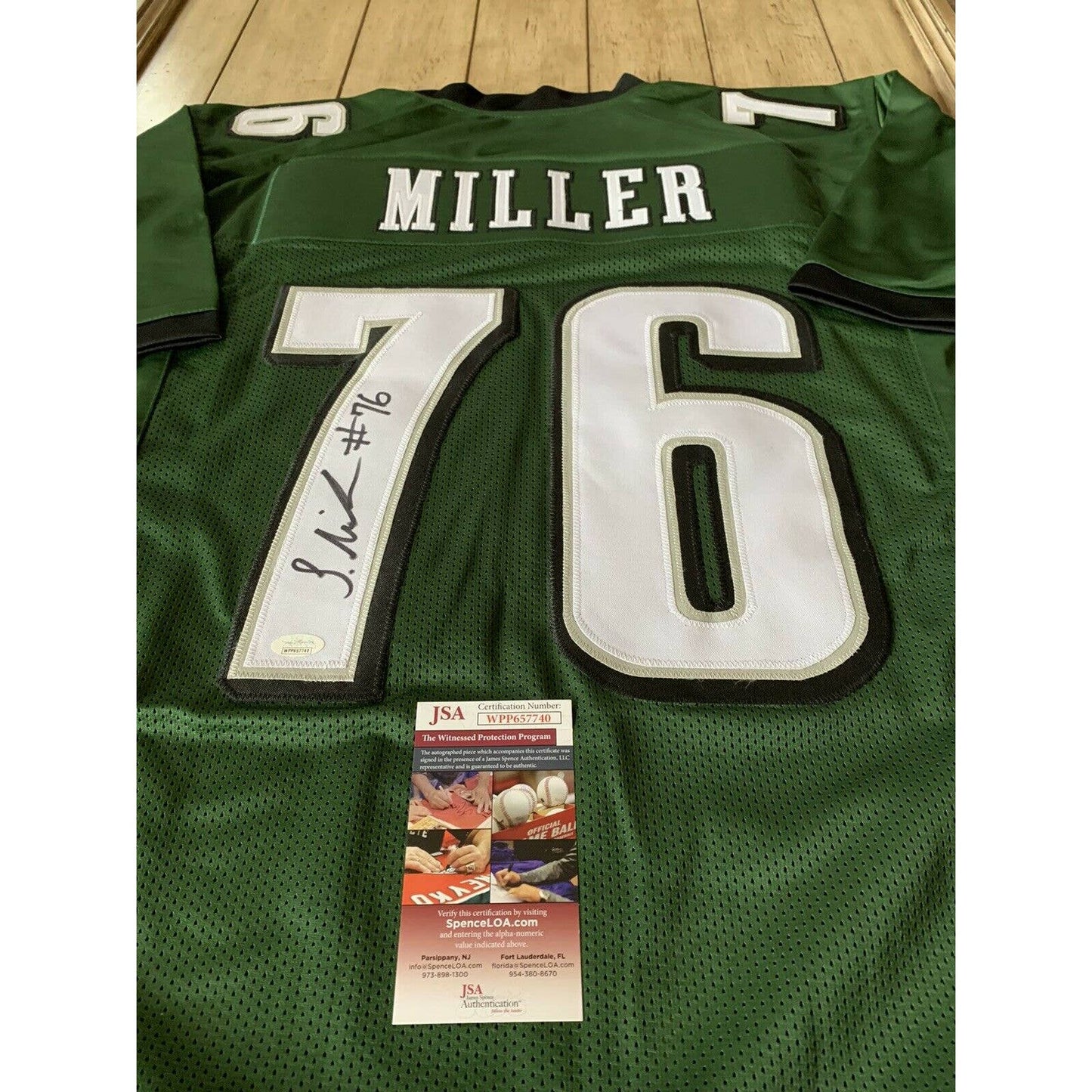 Shareef Miller Autographed/Signed Jersey JSA COA Philadelphia Eagles - TreasuresEvolved