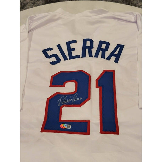 Reuben Sierra Autographed/Signed Jersey Beckett Sticker - TreasuresEvolved