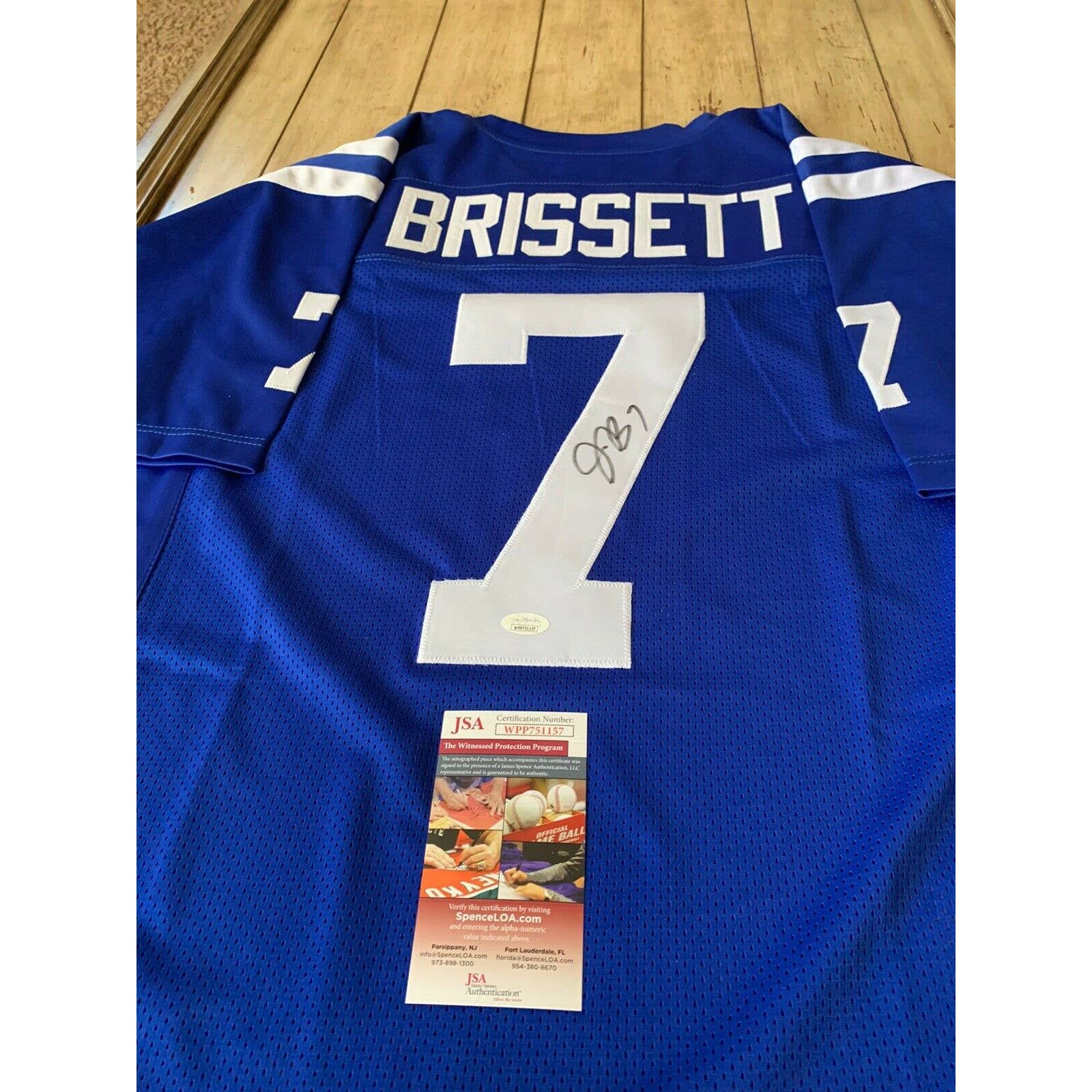 Jacoby Brissett Autographed/Signed Jersey JSA COA Indianapolis Colts - TreasuresEvolved