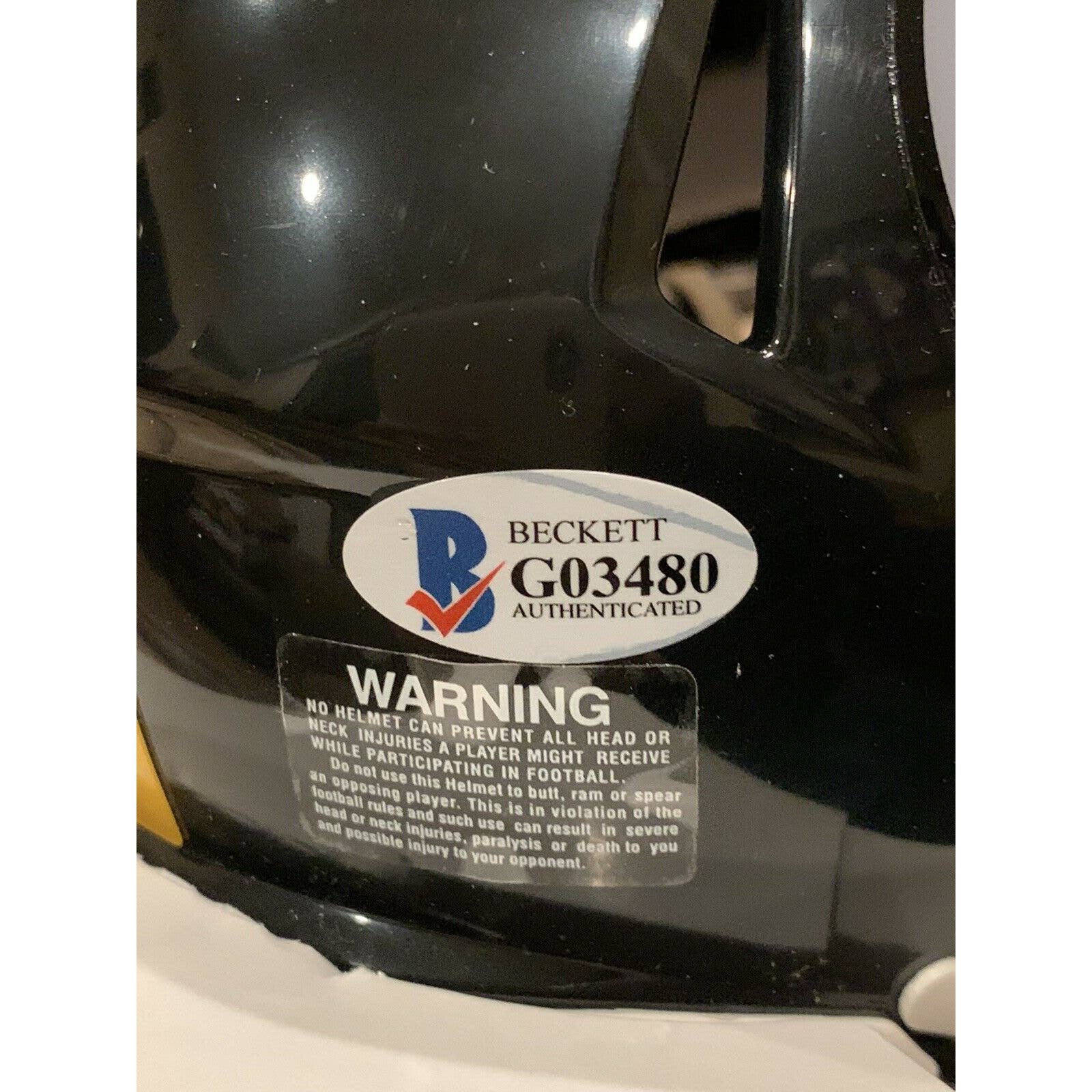 Terrell Edmunds Autographed/Signed Mini Helmet Beckett COA Pittsburgh Steelers B - TreasuresEvolved