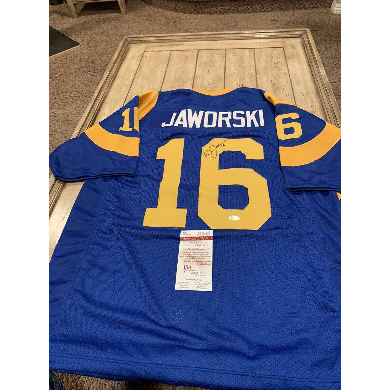 Ron Jaworski Autographed/Signed Jersey JSA COA Los Angeles Rams LA - TreasuresEvolved