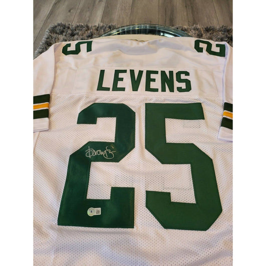 Dorsey Levens Autographed/Signed Jersey Beckett Sticker Green Bay Packers Legend - TreasuresEvolved