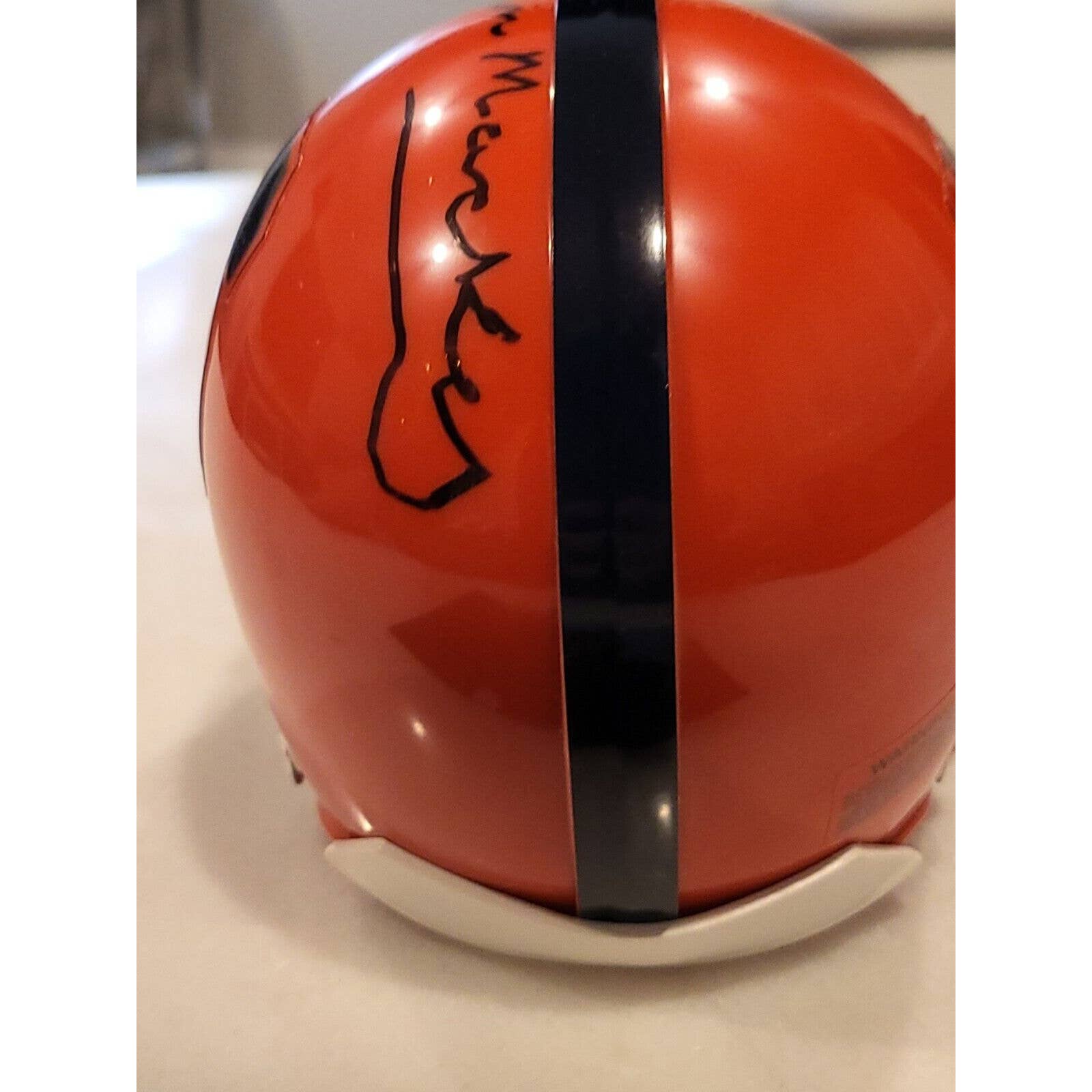 John Mackey Autographed/Signed Mini Helmet Syracuse Orange - TreasuresEvolved