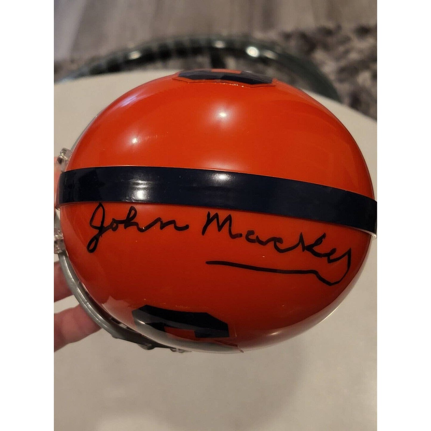 John Mackey Autographed/Signed Mini Helmet Syracuse Orange - TreasuresEvolved