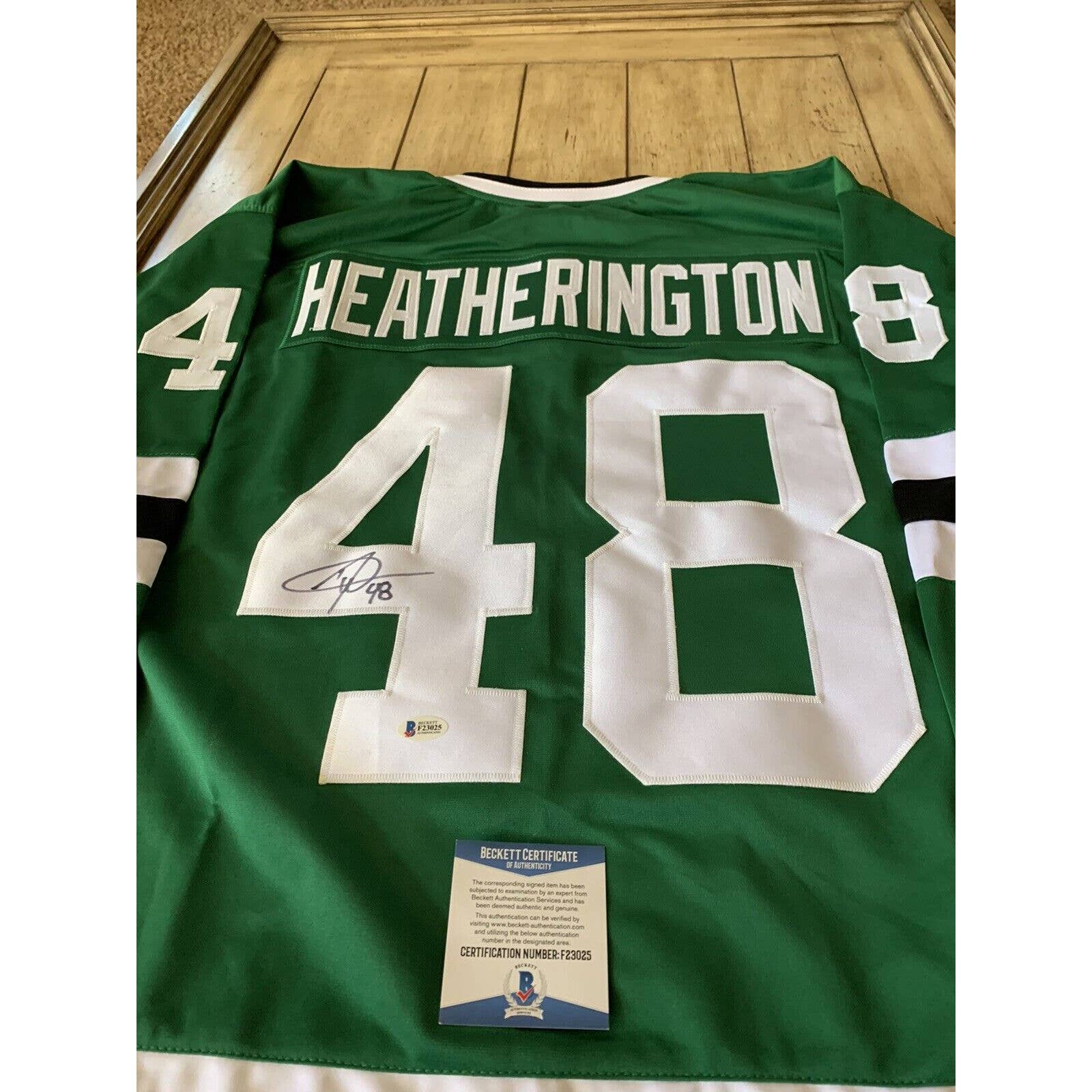 Dillon Heatherington Autographed/Signed Jersey Beckett COA Dallas Stars Dillion - TreasuresEvolved