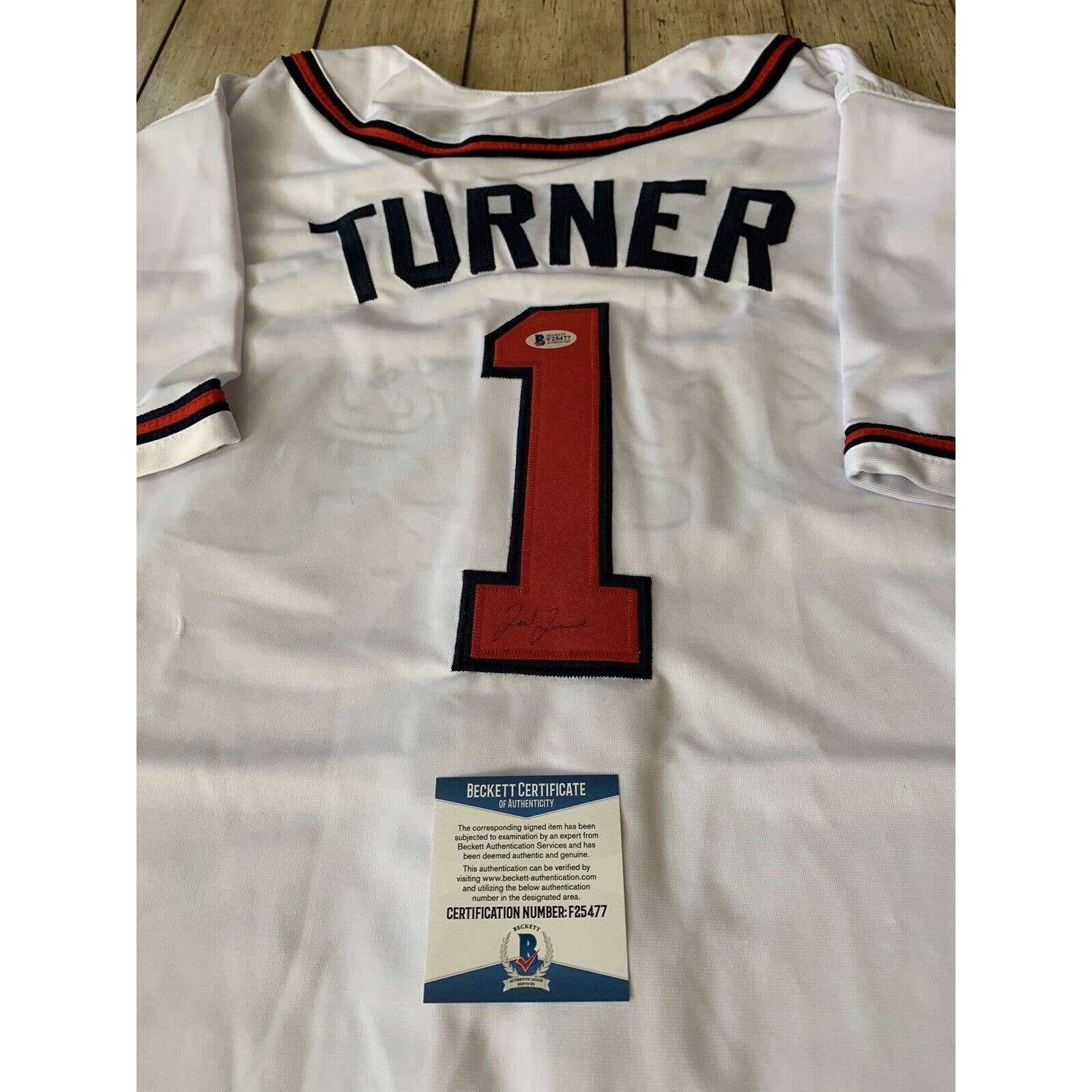 Ted Turner Autographed/Signed Jersey Beckett COA Atlanta Braves - TreasuresEvolved