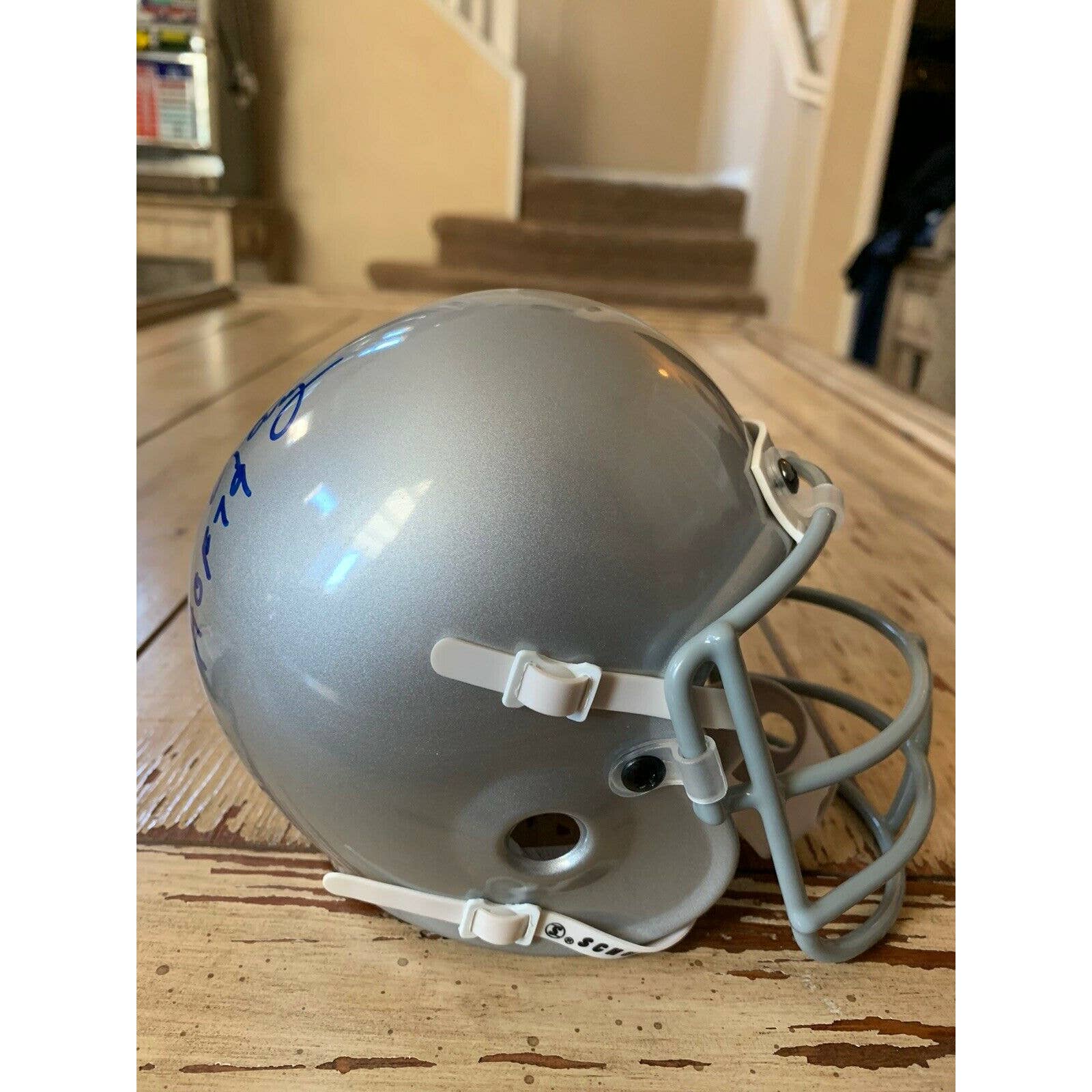Yale Lary Autographed/Signed Mini Helmet TRISTAR Detroit Lions HOF - TreasuresEvolved