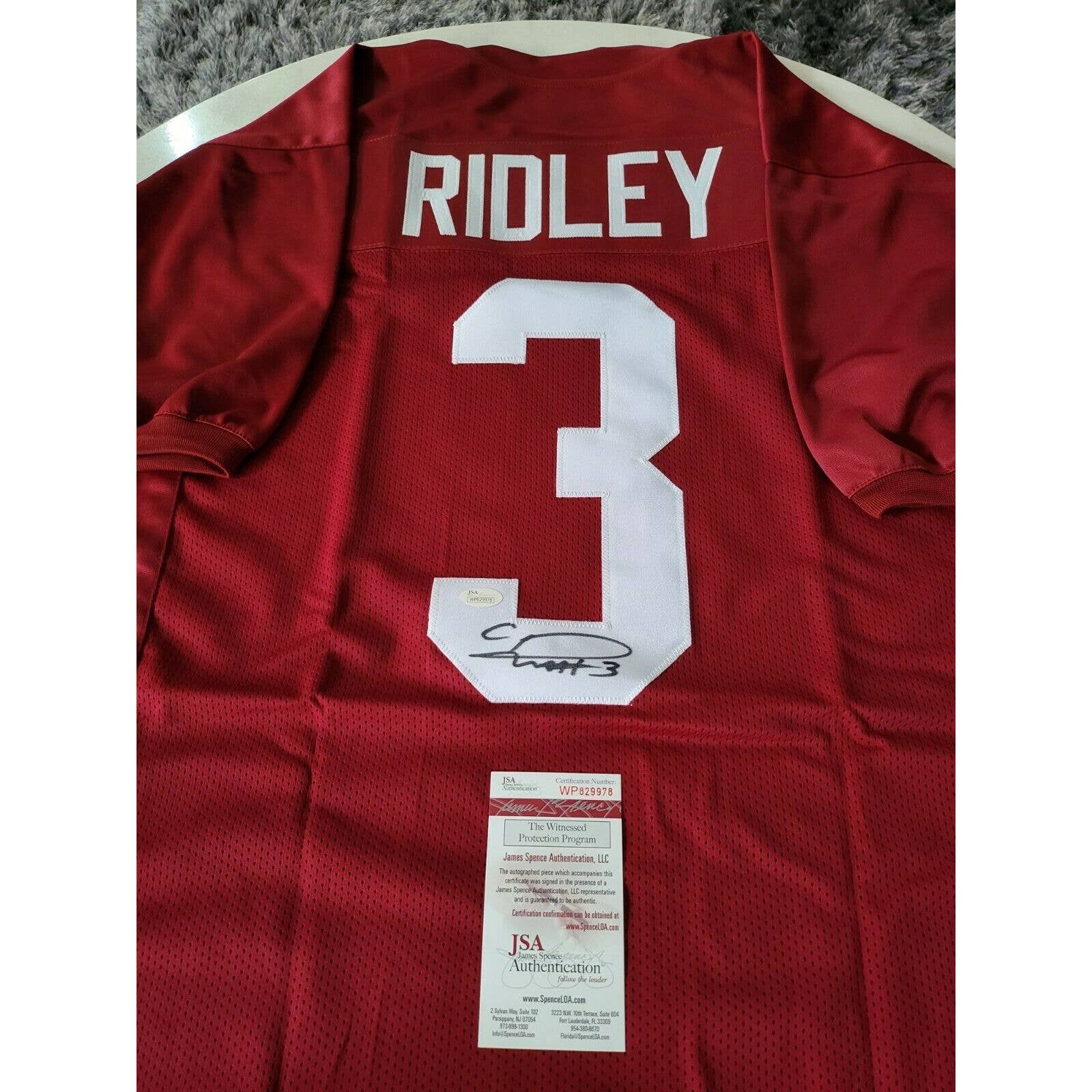 Calvin Ridley Autographed/Signed Jersey JSA COA Alabama Crimson Tide - TreasuresEvolved