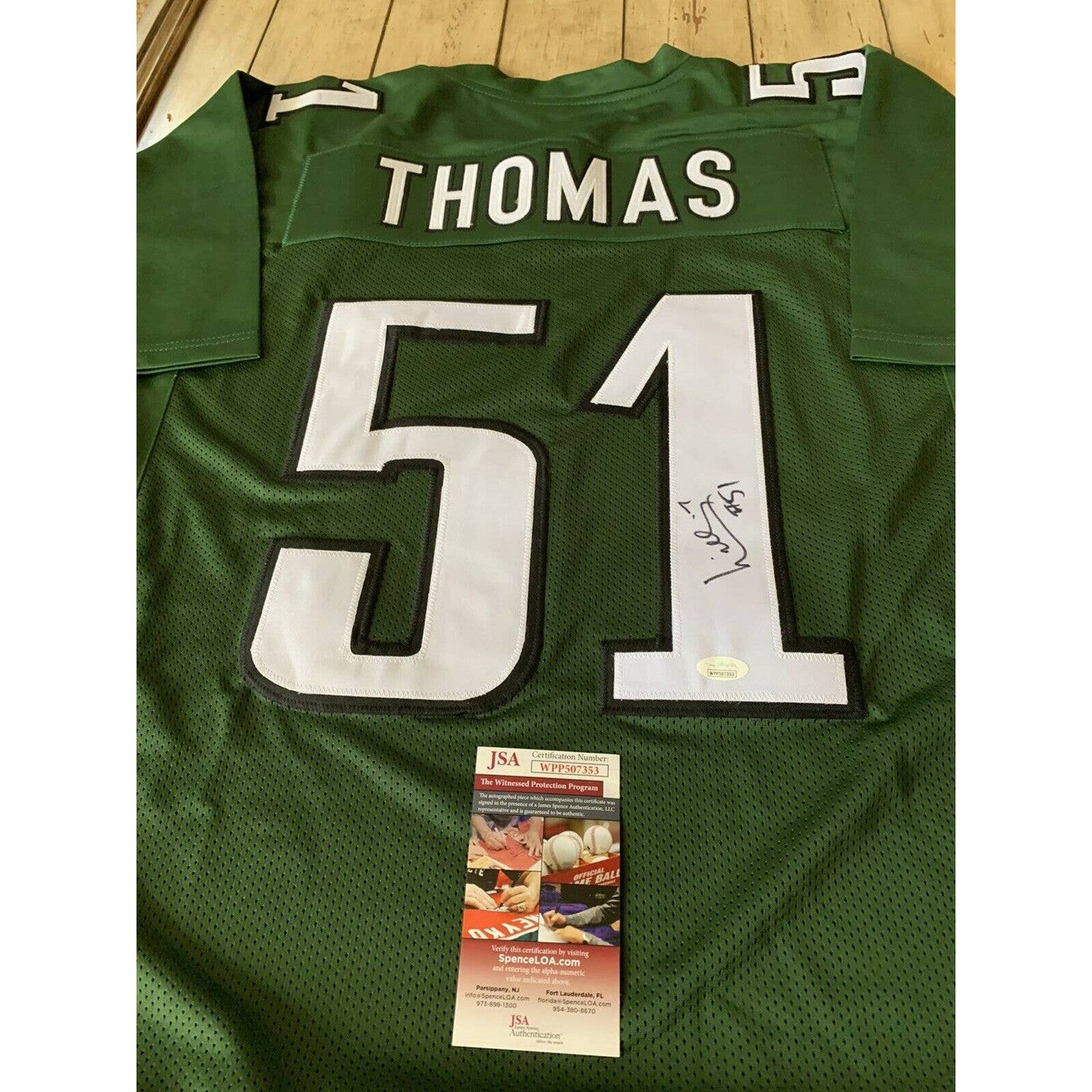 William Thomas Autographed/Signed Jersey JSA COA Philadelphia Eagles - TreasuresEvolved