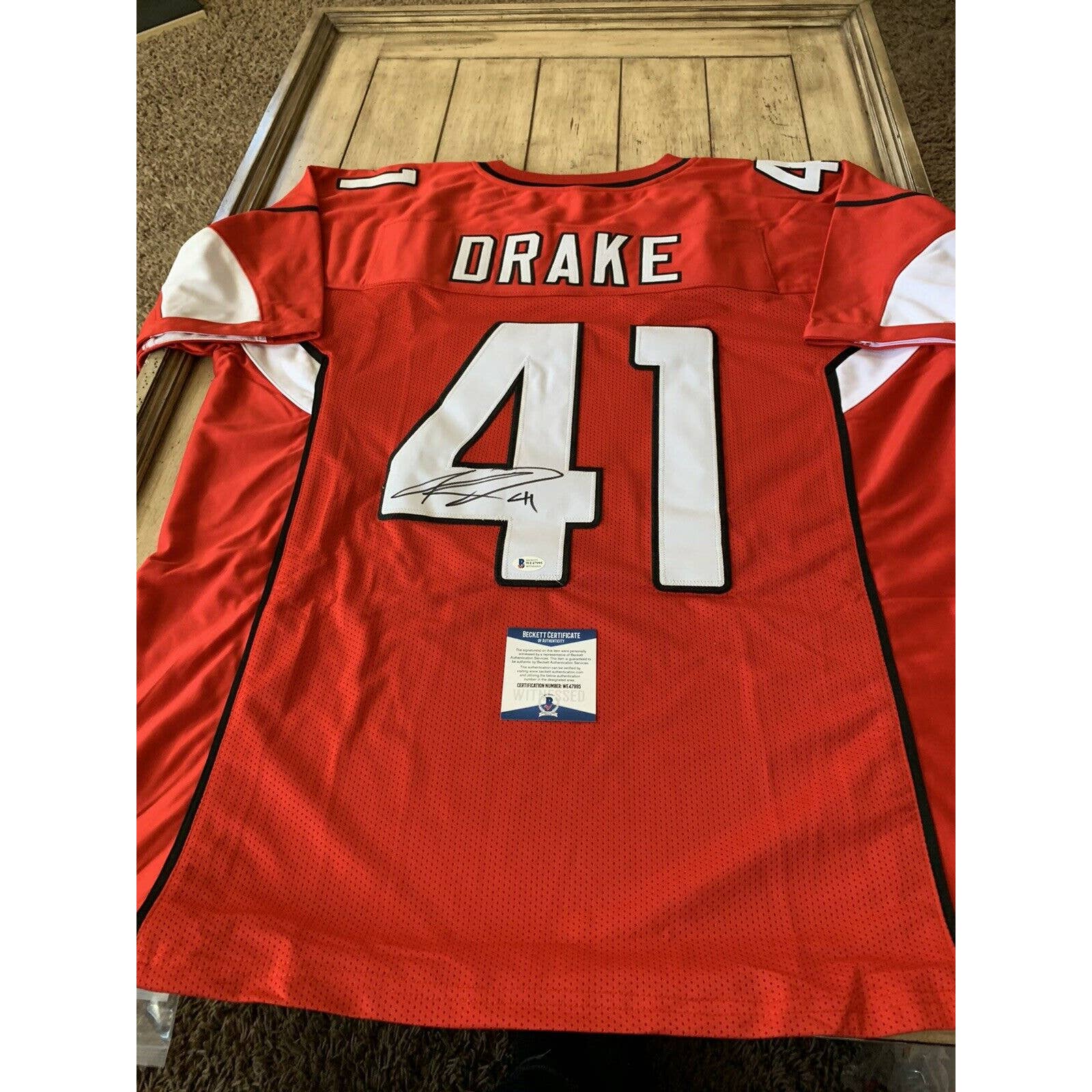 Kenyan Drake Autographed/Signed Jersey Beckett COA Arizona Cardinals - TreasuresEvolved