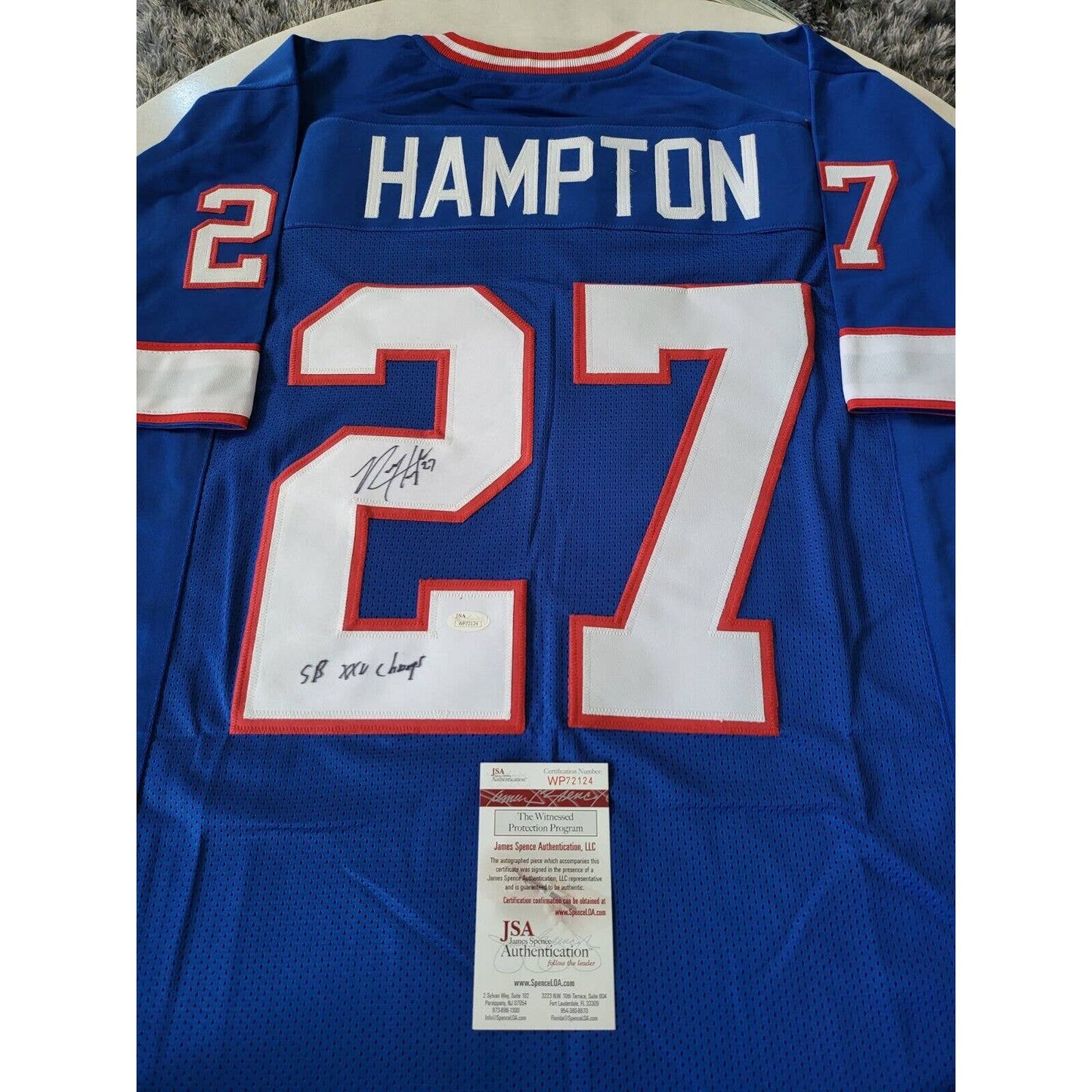 Rodney Hampton Autographed/Signed Jersey JSA COA New York Giants - TreasuresEvolved