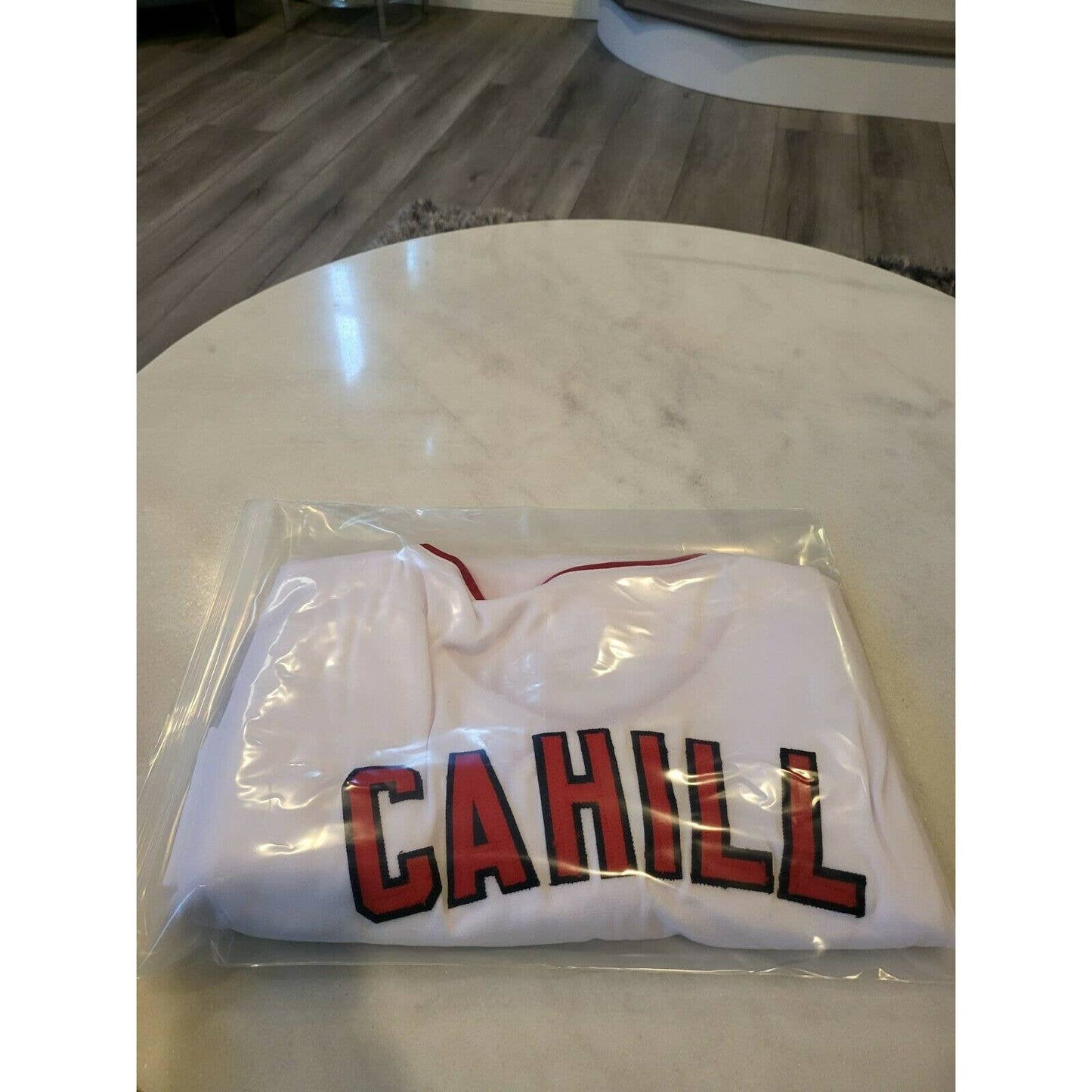 Trevor Cahill Autographed/Signed Jersey Sticker Los Angeles Angels - TreasuresEvolved